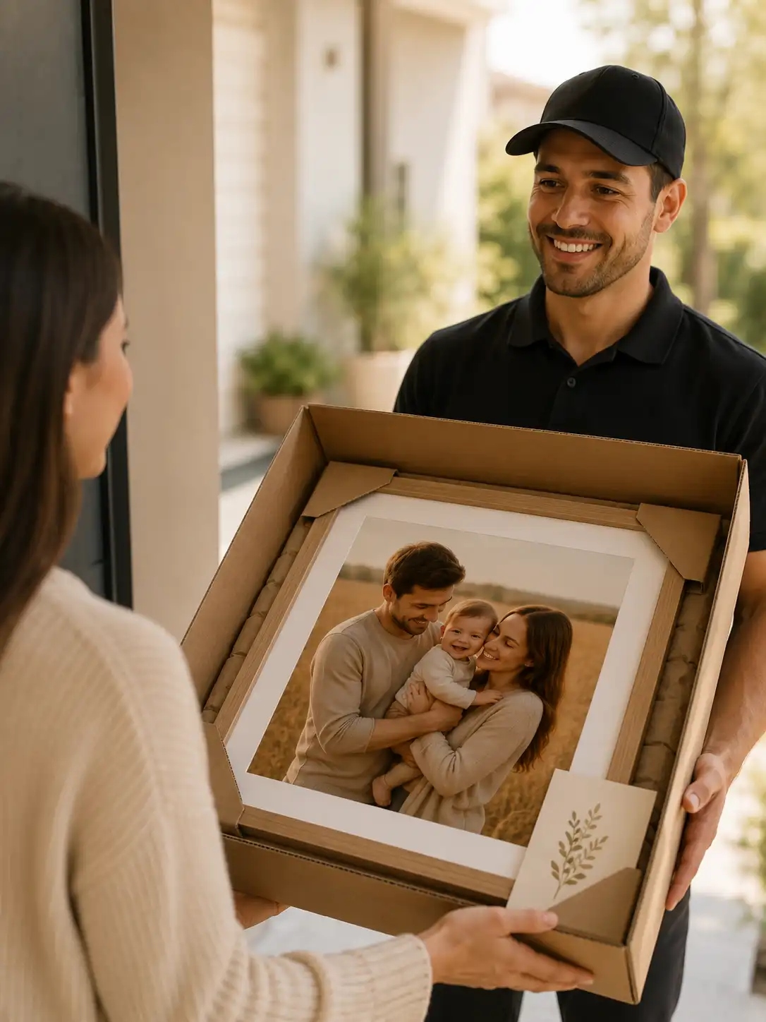 Entrega de cuadro personalizado en domicilio listo para decorar el hogar o regalar en una ocasión especial.