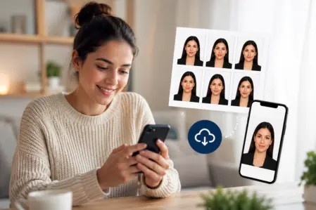 Servicio de foto carnet online con envío digital listo para imprimir.